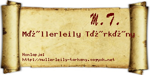 Müllerleily Tárkány névjegykártya